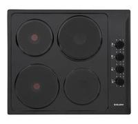 Table de cuisson électrique 59cm 4 feux 6000w Glem GTL640BK noir G