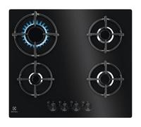 Table de cuisson - Electrolux - EGG64272K - 4 feux à gaz - 60 cm - Verre noir