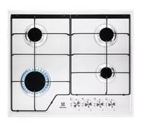 Electrolux Plaque de cuisson Gaz Série 600 Slim line 60 cm KGS6424W Blanc