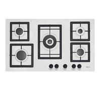 Table de cuisson gaz ELLECI Plano 75 - 5 feux - Grilles en fonte - Finition Granitek