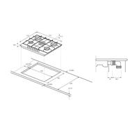 Table de cuisson gaz - Haier - 33802986 - Verre trempé - 5 feux - Brûleur double couronne