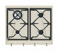 Smeg SRV864AVOGH2, Intégré, Cuisinière à gaz, Avoine, Fonte, 1100 W, Rond