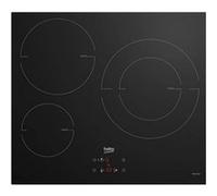 Table de cuisson induction 60cm 3 feux 7200w noir Beko HII63402MT Noir