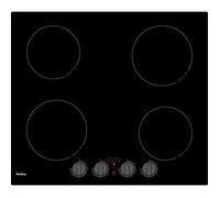 Table de cuisson induction - AMICA - 4 zones - 6 kW - L59 x P52 cm - Noir - AIM3540
