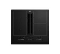 Table de cuisson induction BEKO HIXI64700UF1 avec hotte intégrée 4 zones 7400W Noir