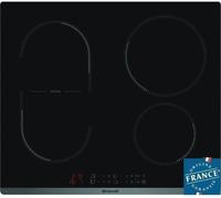 Table de cuisson induction BRANDT - 4 zones - L 58 x P51 cm - 3600 W - Revetement verre - Noir - CPI6400B