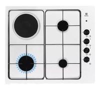 Electrolux Plaque de cuisson mixte EGL62821OW – 55 cm, 4 feux, blanc