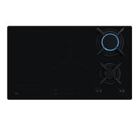 AEG table de cuisson mixte 2 feux gaz + 2 zones induction HDB95623NB 8000 MIXED grilles fonte 90 cm