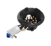 Table De Cuisson Portable 20 KW, Réchaud À Gaz Simple Brûleur, Plaque De Cuisson GPL/GN Avec Protection Anti-extinction, Support De Casserole En Fonte For Caravane Et Camping(LPG,34x53x22cm-2)