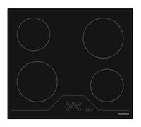 Telefunken Table de cuisson vitrocéramique TK60V4ATT 4 feux 59 cm 6000 W touches sensitives noir G