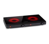 Klarstein Plaque vitrocéramique 2 feux encastrable 2400W en acier inoxydable