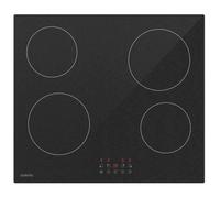 OCEANIC Table de cuisson vitrocéramique 4 foyers Noir