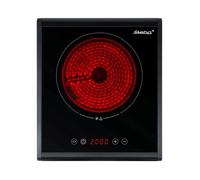 Table de cuisson vitrocéramique - STEBA - 18,5 cm - 2000 W - Contrôle tactile - Minuterie 1-120 min