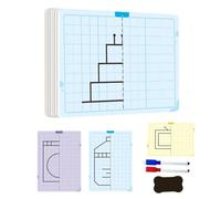 Table de dessin , ensemble de grilles artistiques, jouet d'activité STEM de 5,51 x 3,94 pouces avec fonction de concentration, bloc à dessin en carton, ensemble d'entraînement avec design et