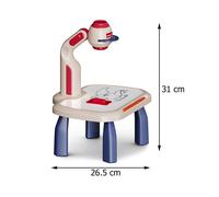 Table De Dessin, Projecteur Led Intelligent Pour Enfants, Table D'Apprentissage Artistique Pour Enfants, Peinture Musicale, Bureau D'Écriture Avec Stylos