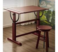 Table de dessin réglable 90 x 60 cm avec grand plateau inclinable en bois massif pour peinture, écriture, travaux manuels, idéal pour les artistes et les professionnels de la création