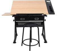Table de dessin réglable avec surface en érable - Bureau d'art polyvalent pour enfants et adultes, table idéale pour le dessin, les croquis, le design et les projets créatifs