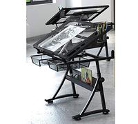 Table de dessin réglable en hauteur - Bureau d'art polyvalent pour la maison, le bureau, les travaux manuels et la conception, grand espace de travail pour les artistes, bureau debout ergonomique