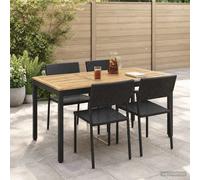 Table de dîner de jardin Bois d'Acacia Massif Jardin Dîner balcon en vidaXL vida