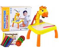 Table De Dinosaure Avec Projecteur Pour Dessiner + Accessoires Peinture Jaune