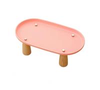Table de Distribution de Nourriture pour Animaux, Mangeoire Élevée Support Bol Réhausseur Gamelle Nourriture Eau Base Stable Bois Nettoyage Facile Adapté Aux Chats Petits Chiens (Rose, Moyen)