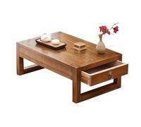 Table de fenêtre en bois massif pour thé et décoration simple de salon - Table à thé tatami avec tiroir et design bas, table console d'entrée