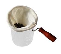 Table de filtre à café - de café en tissu, filtre à café en flanelle | Chaussette à café réutilisable faite à la main avec poignée en bois pour verser sur le brassage, filtre en tissu