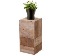 Table de fleurs MENDLER HWC-A15, colonne à fleurs, jardinière, bois de sapin Marron