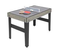 Table de football 10 en 1 multifonction avec kicker, billard, hockey sur air et plus encore, pour enfants et adultes, pour les soirées en famille et les fêtes (gris)