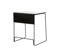 Table de formation empilable Junior 66,5 x 52,5 cm - Blanc / Pieds noirs