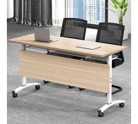 Table de formation mobile pliable avec roulettes pivotantes 63 x 24 x 30 cm, idéale pour les salles de conférence, les bureaux, les salles de réunion et les salles de classe, design portable et peu