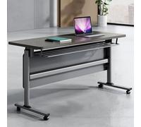 Table de formation pliante mobile avec roulettes verrouillables pour salle de conférence, table de réunion, table de réunion, design rabattable, gain de place, idéale pour les ateliers et les