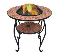 Table de Foyer Mosaïque Terre Cuite 68 cm Céramique Brasero Jardin vidaXL