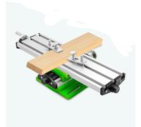 Table de Fraisage à Glissières Croisées Réglables Axes X Y avec Échelles de Précision, Base Alliage d'Aluminium et Mors Fixe pour Mini-Perçeuses sur Établi (Modèle Compound)