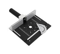 Table de fraisage plaque d'insertion de table de fraisage plaque d'insertion en alliage d'aluminium - Jauge d'onglet rotative à 180 °, plaque de fraisage de gravure outil auxiliaire avec jauge à