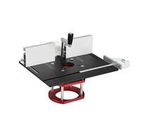 Table de fraisage pour défonceuse - Plaque d'insertion - En alliage d'aluminium - Machine à découper - Routeur - Table de table - Pour rainurer, couper les tenons, tailler et chanfreiner (A)