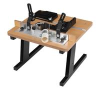 Table de fraisage XUEMANSHOP 43 x 40 cm, jauge à onglet, capacité de charge 200 kg, épaisseur de la plaque inversée 7 mm, pour coupe du bois, finition de meubles, rainures en bois