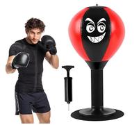 Table de frappe de bureau avec ventouse Funpunch Rage Bag Sac de frappe de bureau Outil Punching Ball Table avec ressorts pour chef, collègues, amis, activité à la maison et au bureau pour soulager le