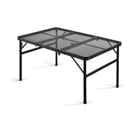 Table de gril pliante réglable en hauteur portable pour camping, pique-nique, barbecue, plage