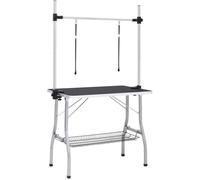 Table de grooming escamotable 90x60x76cm, structure stable, bras réglable, pliage compact, pour chien chat, idéal maison et pro