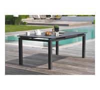 Table de jardin extensible Miami en aluminium coloris gris anthracite L.180/240 x l.100 x H.77 cm - DCB GARDEN