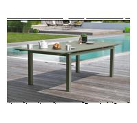 DCB Garden Table de jardin Miami Extensible 180-240 x 100 cm Aluminium Kaki