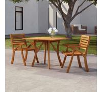 Table de jardin 110x110x75 cm Bois d'acacia solide table à manger table vidaXL