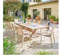 Table de jardin 12 places Axiome extensible argile - Hespéride