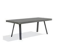 Table de jardin STOCKHOLM (200/300x96 cm) en aluminium avec rallonge intégrée - GRIS ANTHRACITE