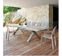 Hespéride - Table de Jardin 12 Places Volupty Extensible café