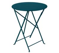 Table de jardin 2 personnes FERMOB Bistro Ø 60 cm - Bleu Acapulco