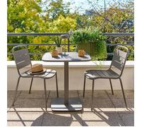 Table de jardin 2 places Alegoria 70x70cm café - Hespéride