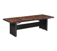 Table à Manger d'Extérieur Résine Tressée et Bois Table de Jardin vidaXL