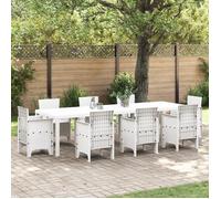 vidaXL Table de jardin 300×100 cm - Plastique synthétique, résistante aux intempéries, 10 personnes